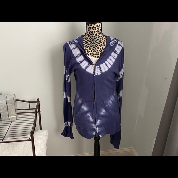 Urban X Tie Dye Sweatshirt Zippered Hooded XL - Picture 4 of 14